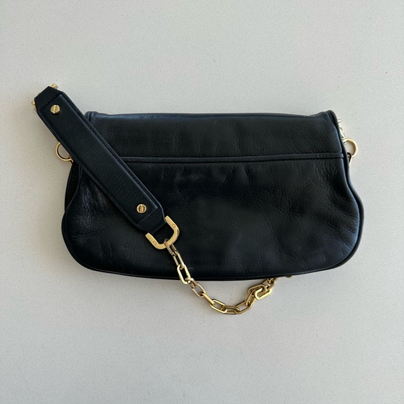 Tory Burch Black Leather Crossbody Bag With Gold Chain - Picture 5 of 10